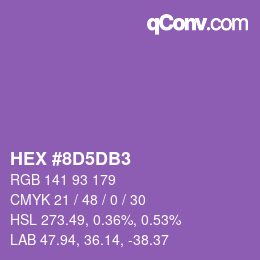 颜色代码: HEX #8D5DB3 | qconv.com