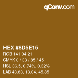 Color code: HEX #8D5E15 | qconv.com