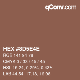 Código de color: HEX #8D5E4E | qconv.com