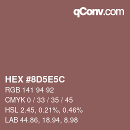 Código de color: HEX #8D5E5C | qconv.com