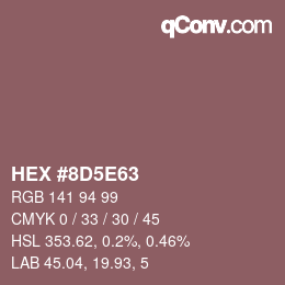 Color code: HEX #8D5E63 | qconv.com