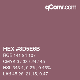 Código de color: HEX #8D5E6B | qconv.com