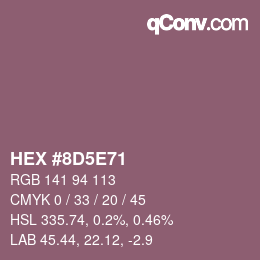 Color code: HEX #8D5E71 | qconv.com