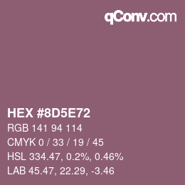 Color code: HEX #8D5E72 | qconv.com