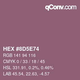 Color code: HEX #8D5E74 | qconv.com