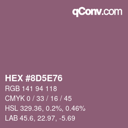 Color code: HEX #8D5E76 | qconv.com