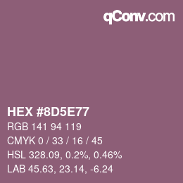 Color code: HEX #8D5E77 | qconv.com