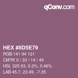 Color code: HEX #8D5E79 | qconv.com