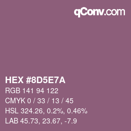 颜色代码: HEX #8D5E7A | qconv.com