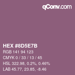カラーコード: HEX #8D5E7B | qconv.com