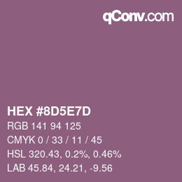 Color code: HEX #8D5E7D | qconv.com