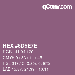 Code couleur: HEX #8D5E7E | qconv.com