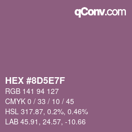 カラーコード: HEX #8D5E7F | qconv.com