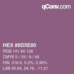 Color code: HEX #8D5E80 | qconv.com