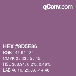 Color code: HEX #8D5E86 | qconv.com