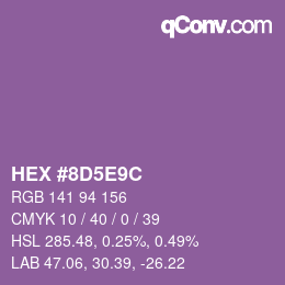 Farbcode: HEX #8D5E9C | qconv.com