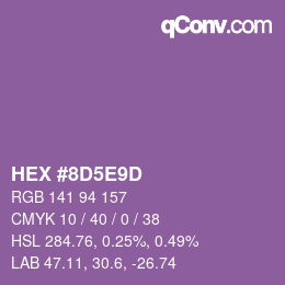 Color code: HEX #8D5E9D | qconv.com