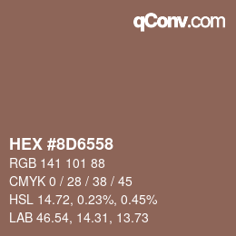 Código de color: HEX #8D6558 | qconv.com