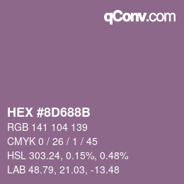Código de color: HEX #8D688B | qconv.com
