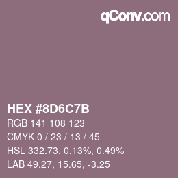 Código de color: HEX #8D6C7B | qconv.com