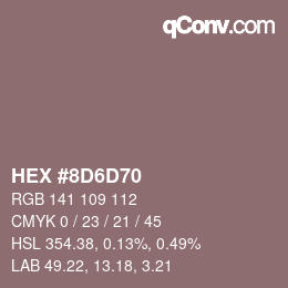 Color code: HEX #8D6D70 | qconv.com