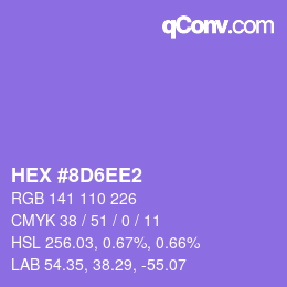 Color code: HEX #8D6EE2 | qconv.com