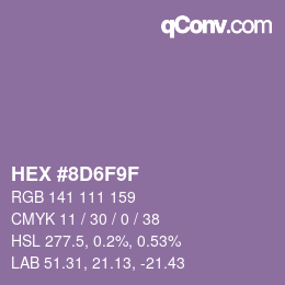 カラーコード: HEX #8D6F9F | qconv.com