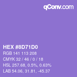 Color code: HEX #8D71D0 | qconv.com