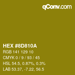 カラーコード: HEX #8D810A | qconv.com