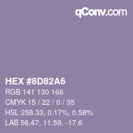 Color code: HEX #8D82A6 | qconv.com