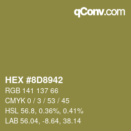 Color code: HEX #8D8942 | qconv.com