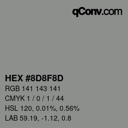 カラーコード: HEX #8D8F8D | qconv.com