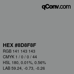 カラーコード: HEX #8D8F8F | qconv.com