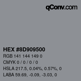 Color code: HEX #8D909500 | qconv.com