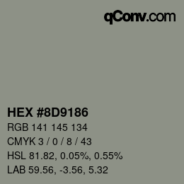 Color code: HEX #8D9186 | qconv.com