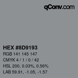 Color code: HEX #8D9193 | qconv.com