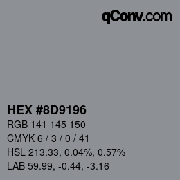 Color code: HEX #8D9196 | qconv.com