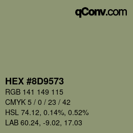 Color code: HEX #8D9573 | qconv.com