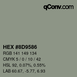 Color code: HEX #8D9586 | qconv.com