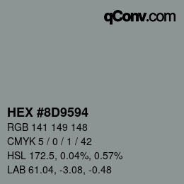 Color code: HEX #8D9594 | qconv.com