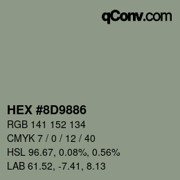 Color code: HEX #8D9886 | qconv.com