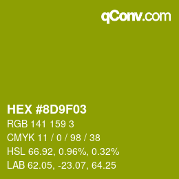 Farbcode: HEX #8D9F03 | qconv.com