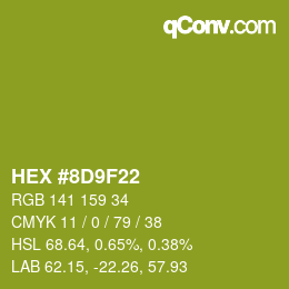 Color code: HEX #8D9F22 | qconv.com