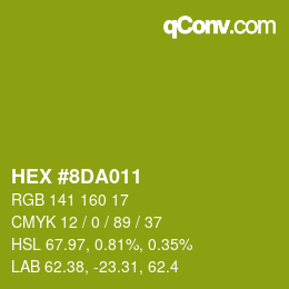 Color code: HEX #8DA011 | qconv.com