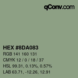 颜色代码: HEX #8DA083 | qconv.com