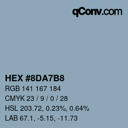 Color code: HEX #8DA7B8 | qconv.com