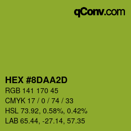 Color code: HEX #8DAA2D | qconv.com