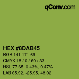 Color code: HEX #8DAB45 | qconv.com
