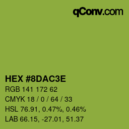 カラーコード: HEX #8DAC3E | qconv.com