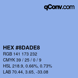 颜色代码: HEX #8DADE8 | qconv.com